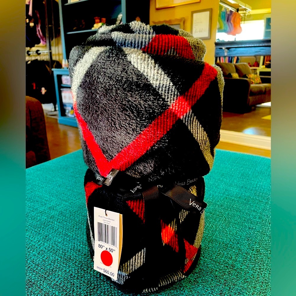 Paris Plaid Vera Bradley Plush Throw - (Retired Pattern)